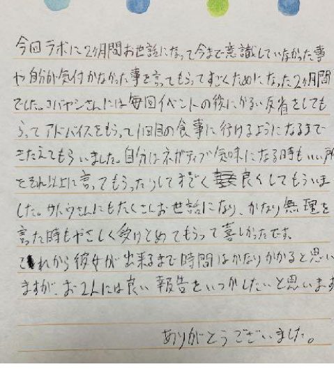 卒業生の手紙